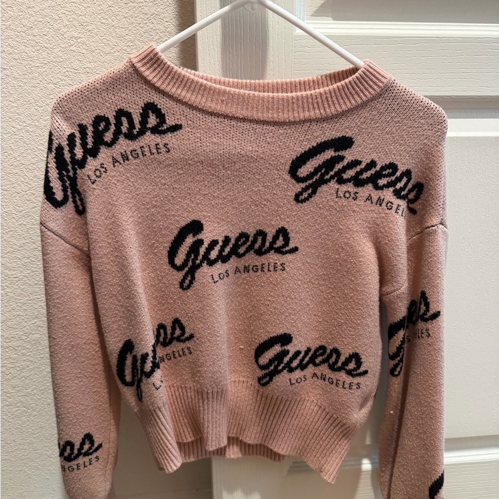 Guess Kid’s Blush Pink Logo Sweater sizeL